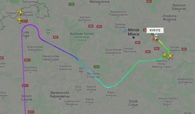 Aliaksandro Lukašenkos režimas perėmė ir Minske nutupdė iš Atėnų į Vilnių skridusį lėktuvą.