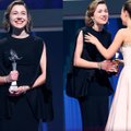 Lithuanian actress Aistė Diržiūtė receives European Shooting Stars award from Natalie Portman