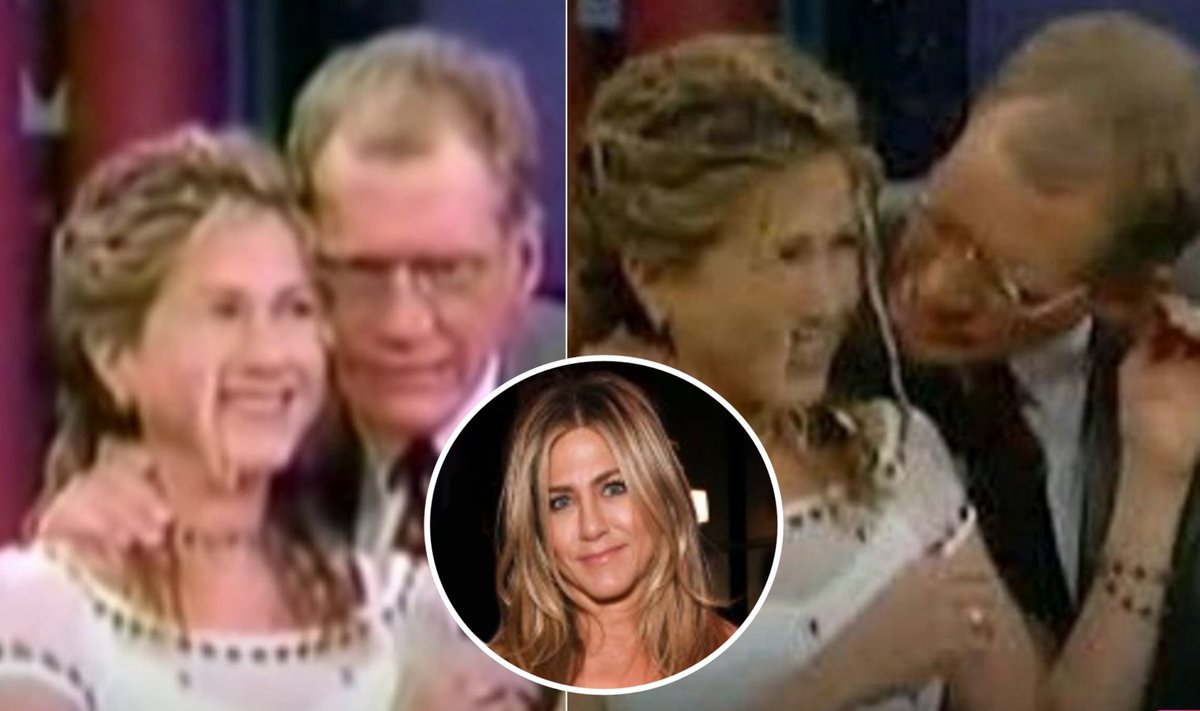 Jennifer Aniston, Davidas Lettermanas / Foto: video stopkadrai, Vida Press