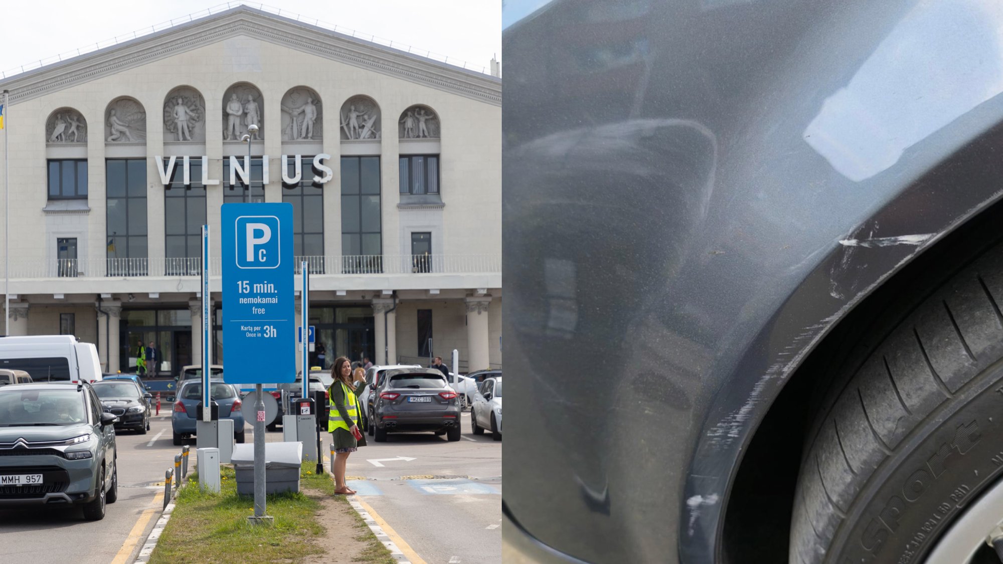 Мужчина после отпуска заметил, что его автомобиль был поцарапан в ...