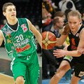 Moksleivių krepšinio lygos balandžio mėnesio žaidėjai – T. Balčiūnas ir K. Masionytė