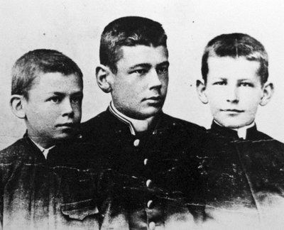 Broliai Ivanauskai - iš kairės Tadas, Jerzy ir Vaclav