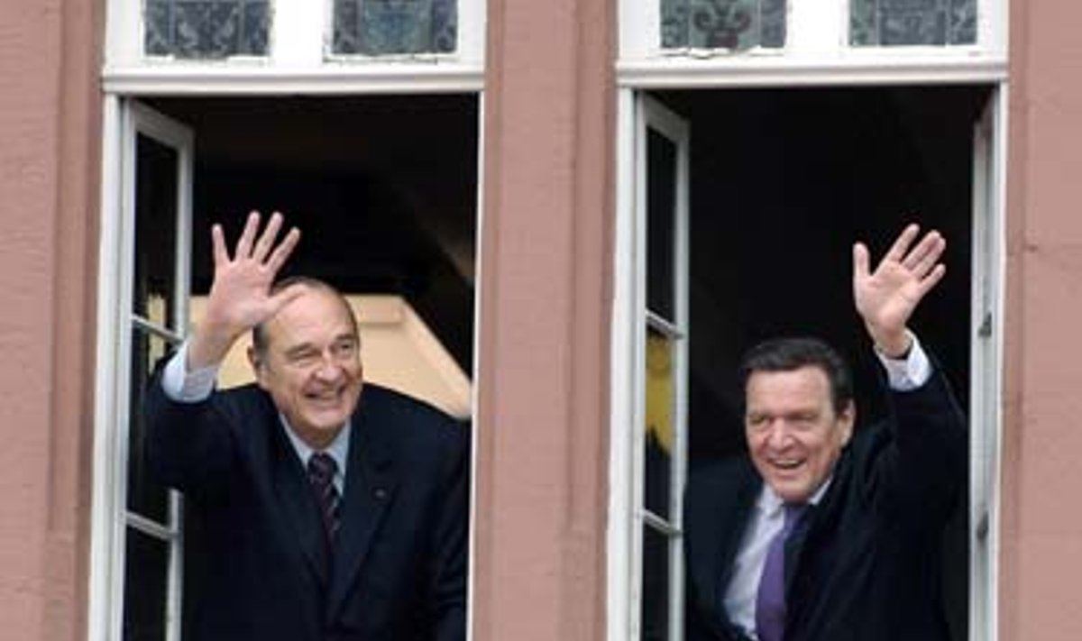 Vokietijos kancleris Gerhardas Schroederis pirmadienį Vokietijos Blombergo mieste neoficialiai susitiko su Prancūzijos prezidentu Jacques'u Chiracu. 
