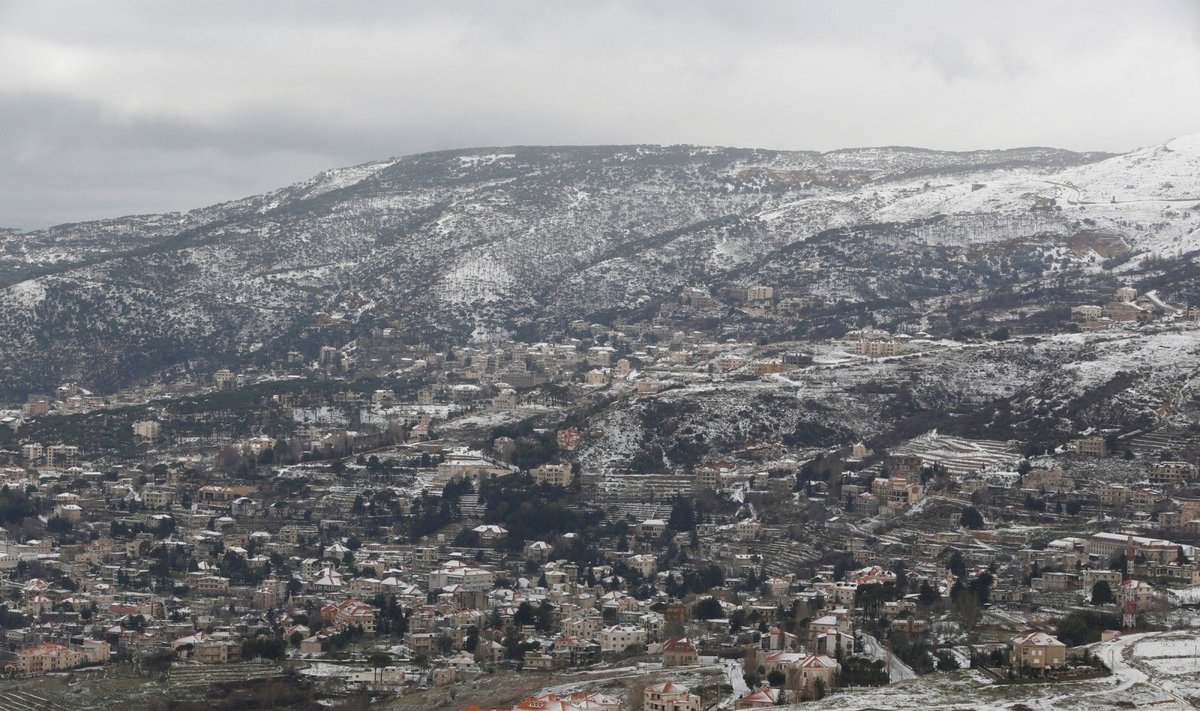 Libane iškrito gausus sniegas