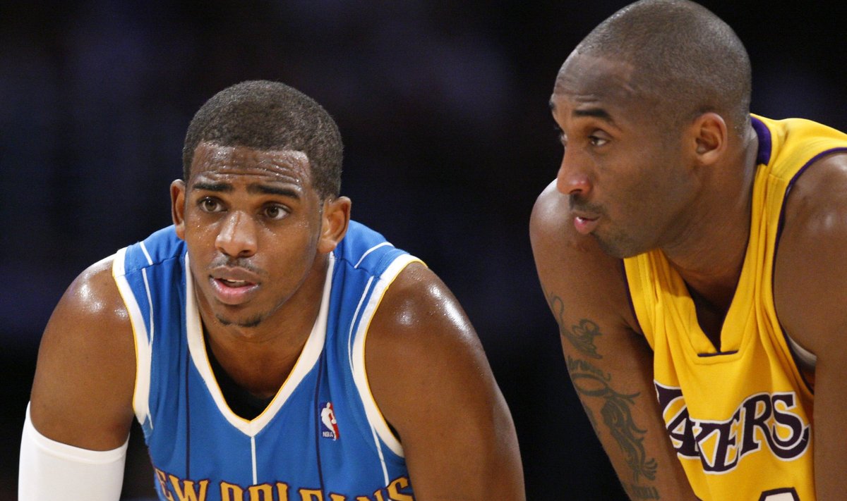 Chrisas Paulas ("Hornets") ir Kobe Bryantas ("Lakers") 