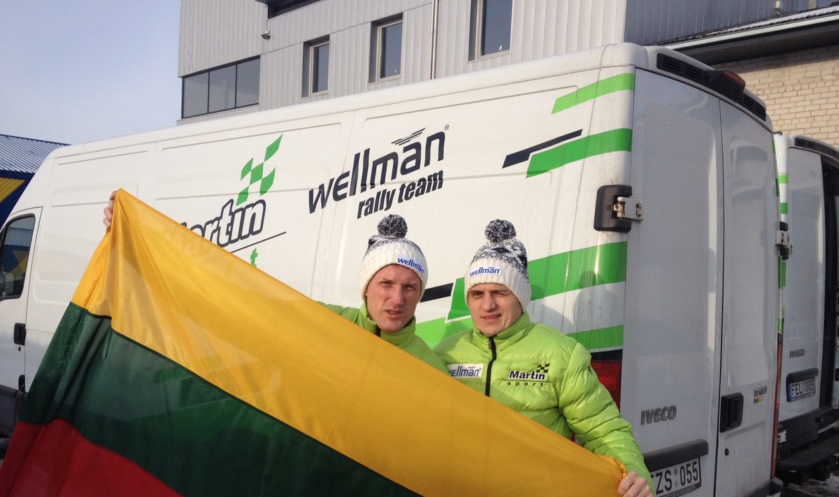 Į Europos ralio čempionatą Lietuviai išvyko nusiteikę patriotiškai