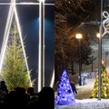 Molėtuose sužibo Kalėdų žaliaskarė: kviečia į tūkstančio žvaigždžių miestą ir eglučių alėją