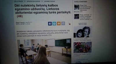 Feisbuke – melaginga žinia dėl lietuvių k. egzamino
