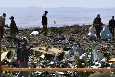 „Boeing 737 Max“ avarijos vieta Etiopijoje