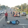 Garliavoje sužeistas ant vieno rato lėkęs motociklininkas