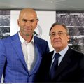„Real“ klubo prezidentas palieka trenerį Z. Zidane'ą dirbti ir kitą sezoną