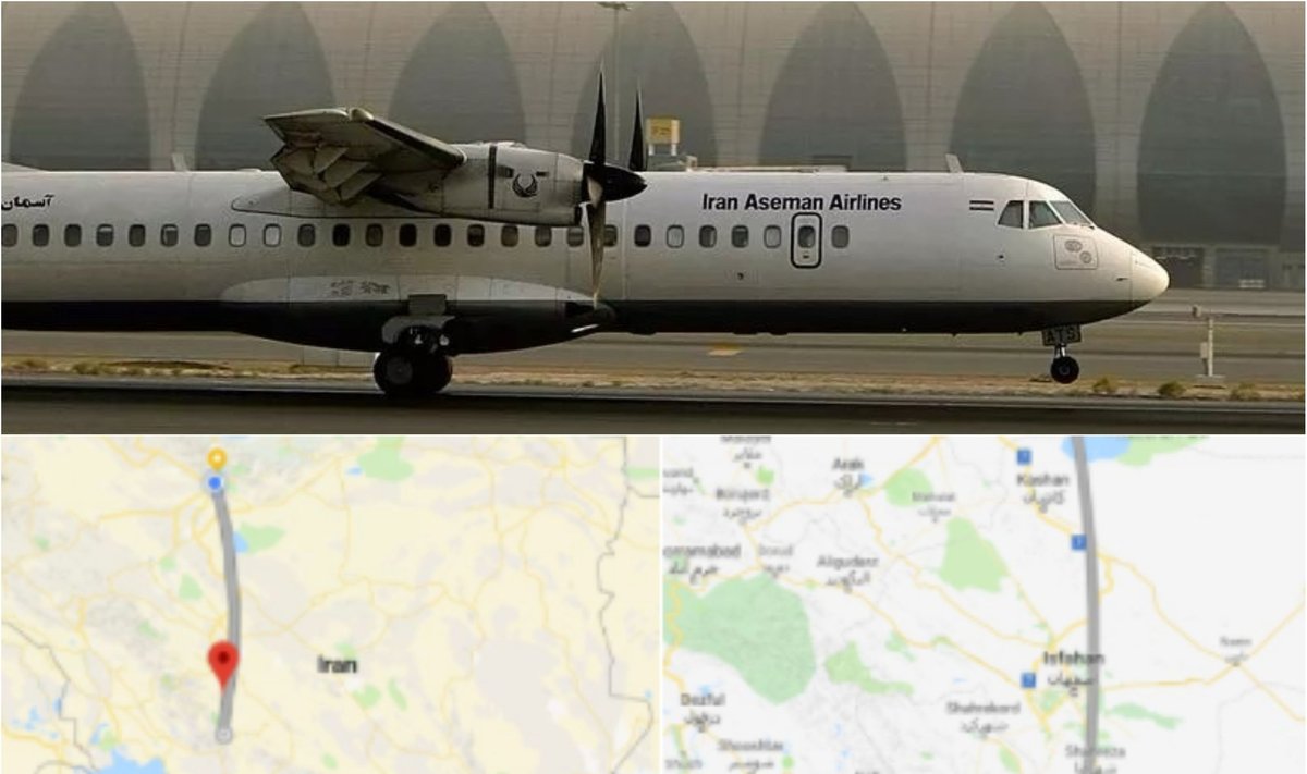 Irane nukrito lėktuvas su 66 keleiviais
