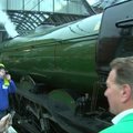 Iš legendinio garo traukinio „The Flying Scotsman“ vėl veržiasi dūmų kamuoliai