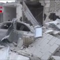 Nufilmuota: Rusijos oro pajėgos negailestingai Sirijos miestus verčia griuvėsiais