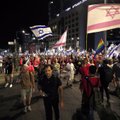Izraelio gatvėse – vėl tūkstančiai prieš teismų reformą nusiteikusių protestuotojų