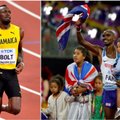 Legendų atsisveikinimas: lėtas U. Bolto startas ir pergalingas M. Farah bučinys