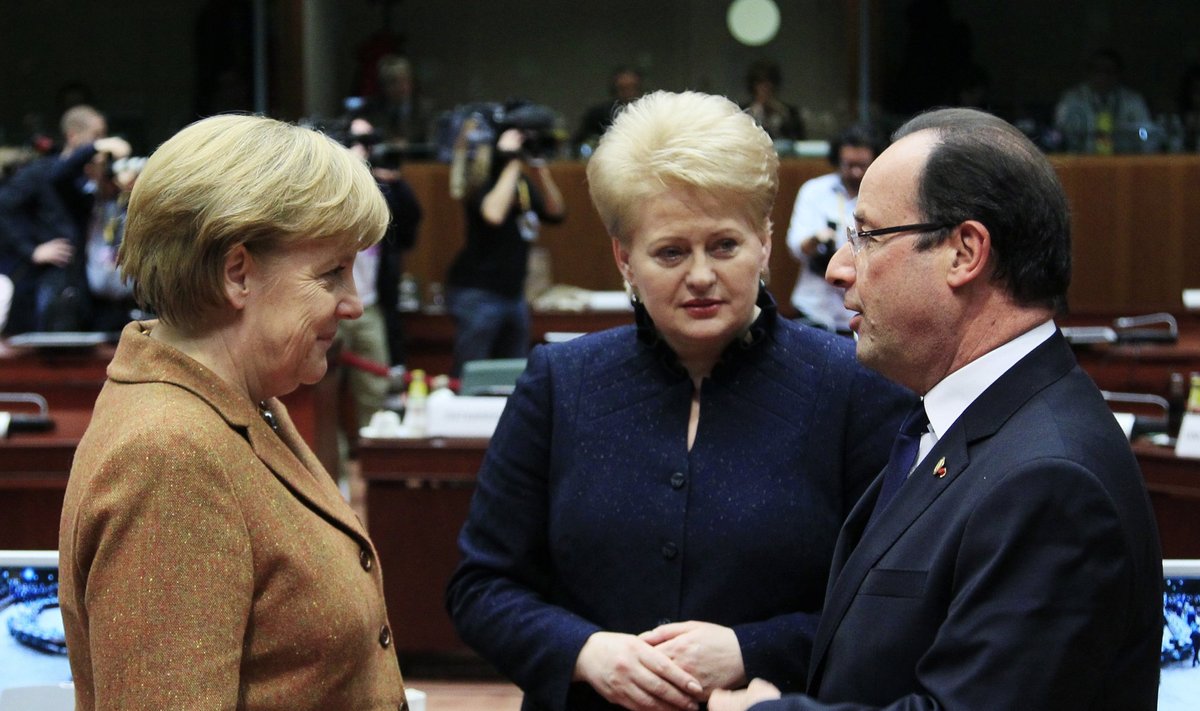 Angela Merkel, Francois Hollande'as, Dalia Grybauskaitė