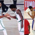 Puolėjo krauju aplaistytose rungtynėse kritę „76ers“ praleido „Celtics“ į konferencijos pusfinalį