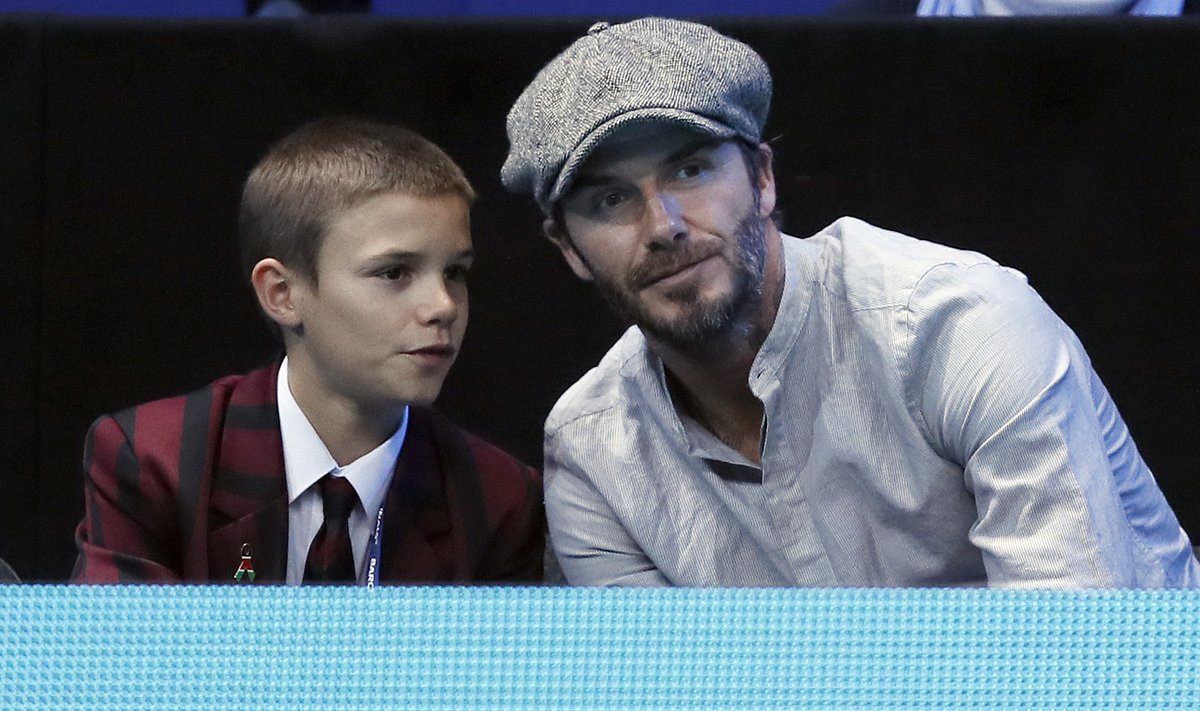 Davidas Beckhamas su sūnumi Romeo 