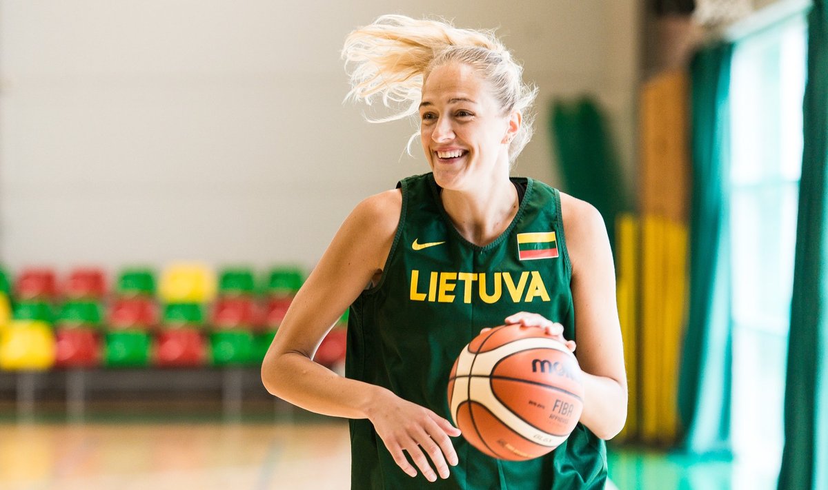 Lietuvos moterų krepšinio rinktinės treniruotė / FOTO: Linas Žemgulis