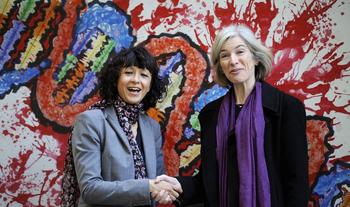 Nobelio premijos laureatės Emmanuelle Charpentier ir Jennifer A. Doudna