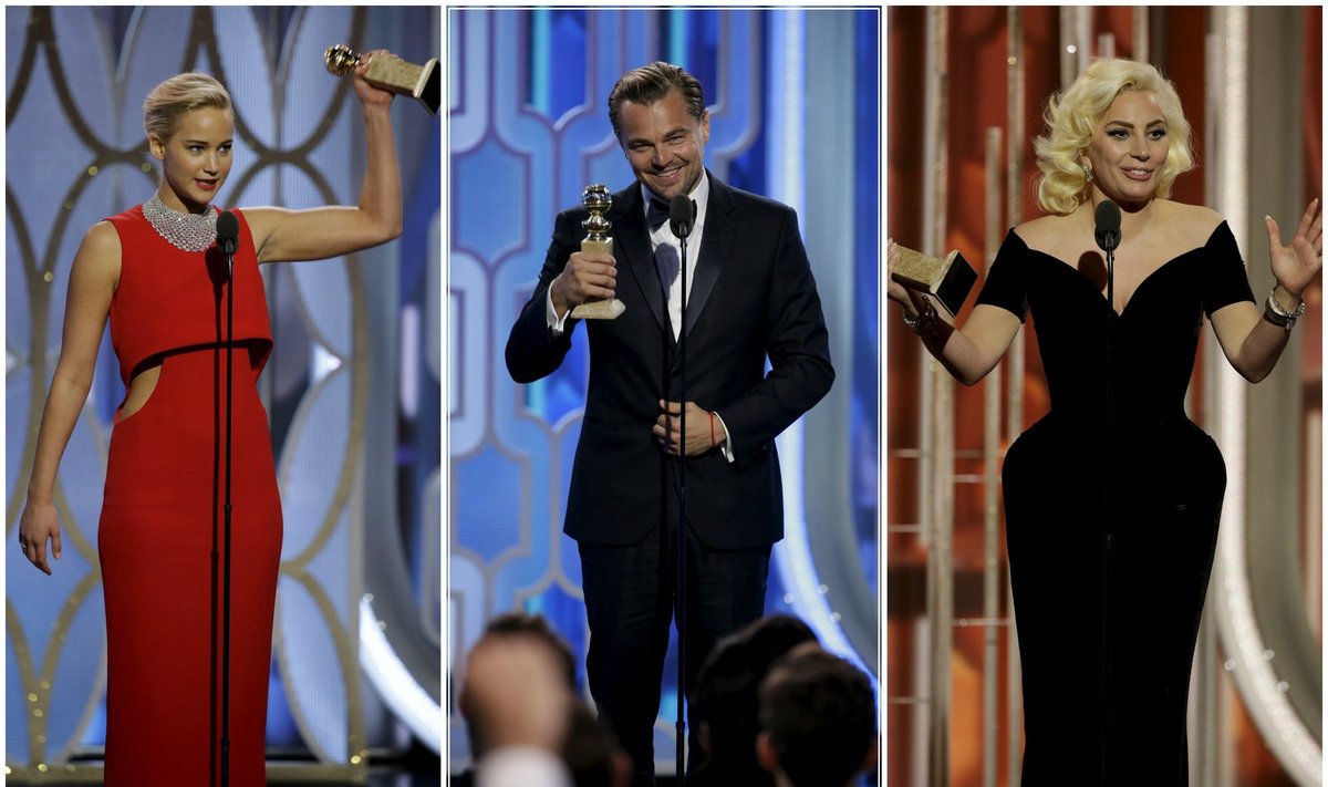 Jennifer Lawrence, Leonardo DiCaprio, Lady Gaga