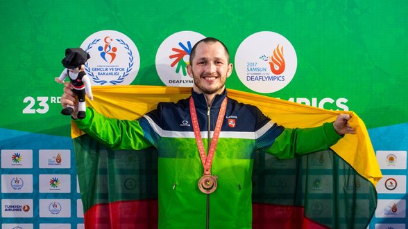 Imtynininkas M. Sinkevičius kurčiųjų olimpinėse žaidynėse iškovojo bronzos medalį