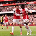 Užtikrintą pergalę iškovojęs „Arsenal“ toliau lenktyniauja dėl titulo