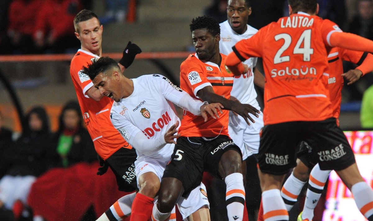 “Lorient“ ir “Monaco“ klubų mačo akimirka