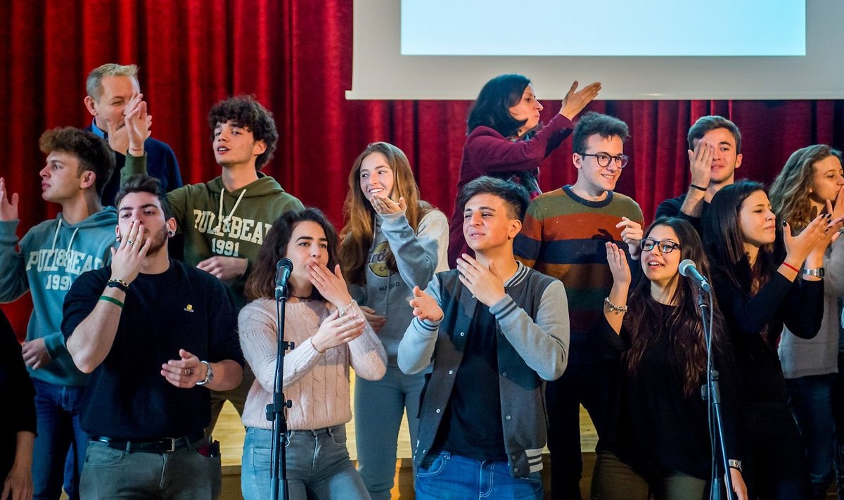 Moksleiviai iš Palermo lankėsi Vilniaus gimnazijoje