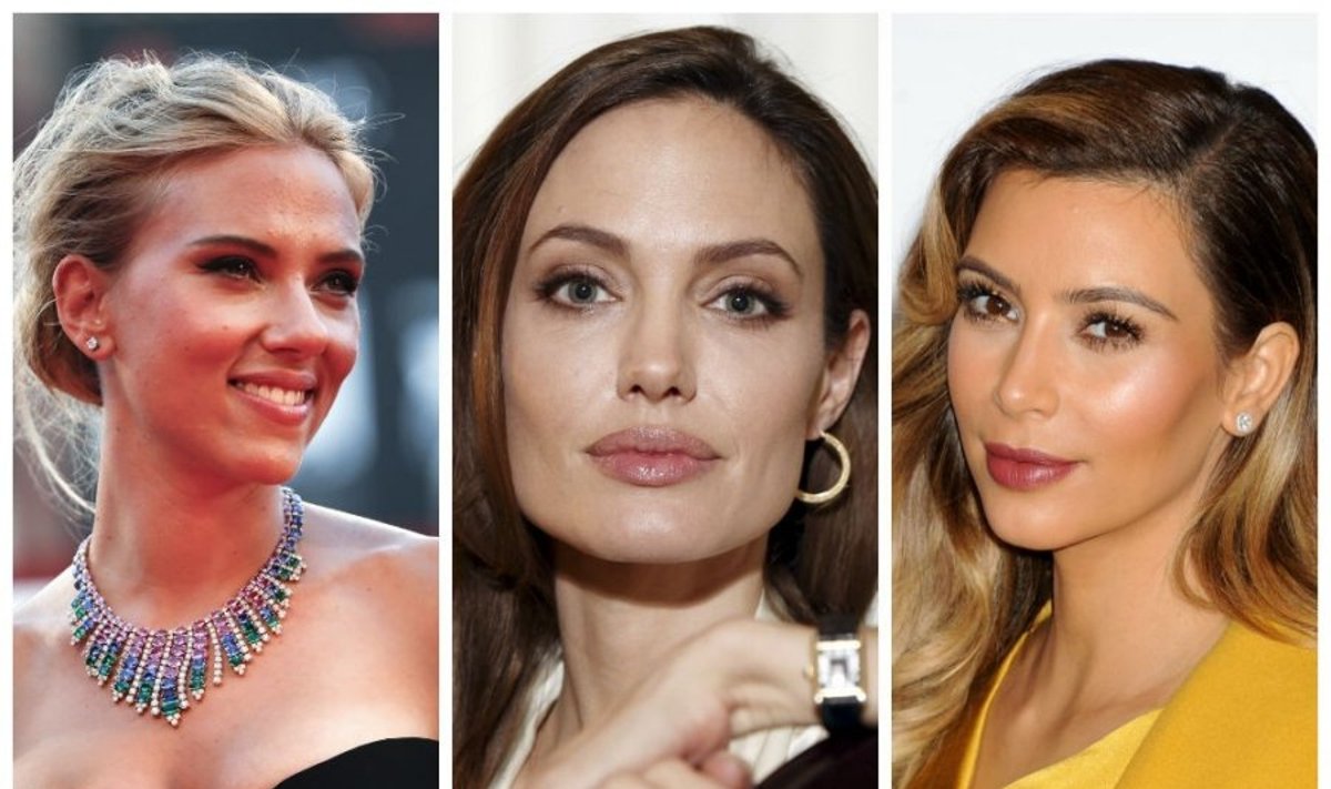 Scarlett Johansson, Angelina Jolie, Kim Kardashian, DELFI montažas