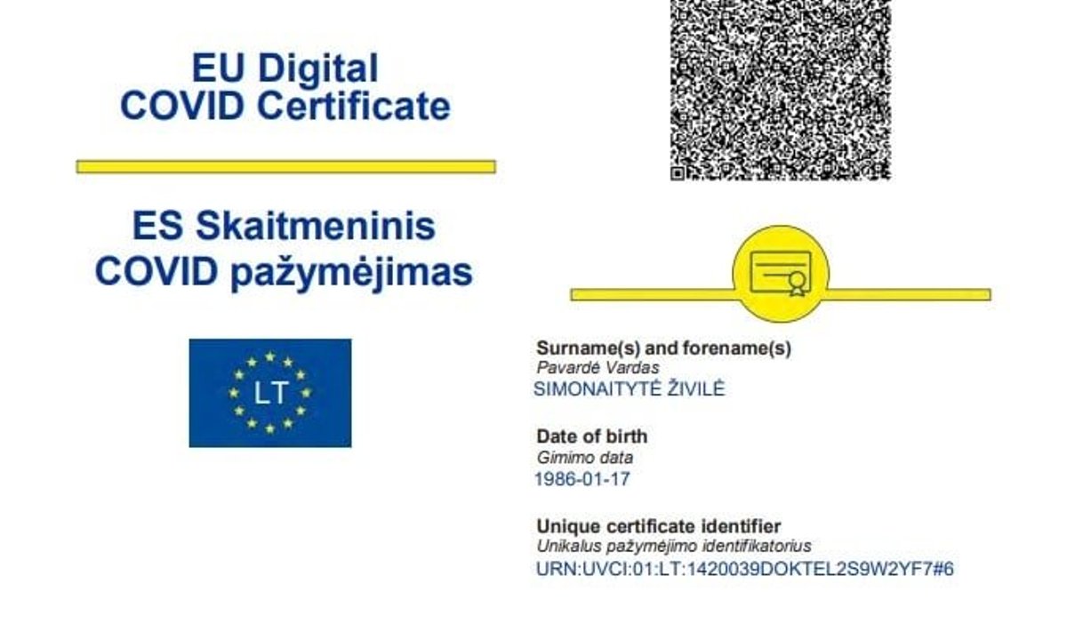 Skaitmeninis sertifikatas. 