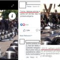 Tvirtina, esą nuotraukoje užfiksuoti protestuojančius palaikantys Italijos pareigūnai, tačiau tai – netiesa