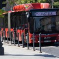 Общественный транспорт столицы работает в ритме "Евровидения": на табло автобусов и троллейбусов появилась надпись "Подожди"