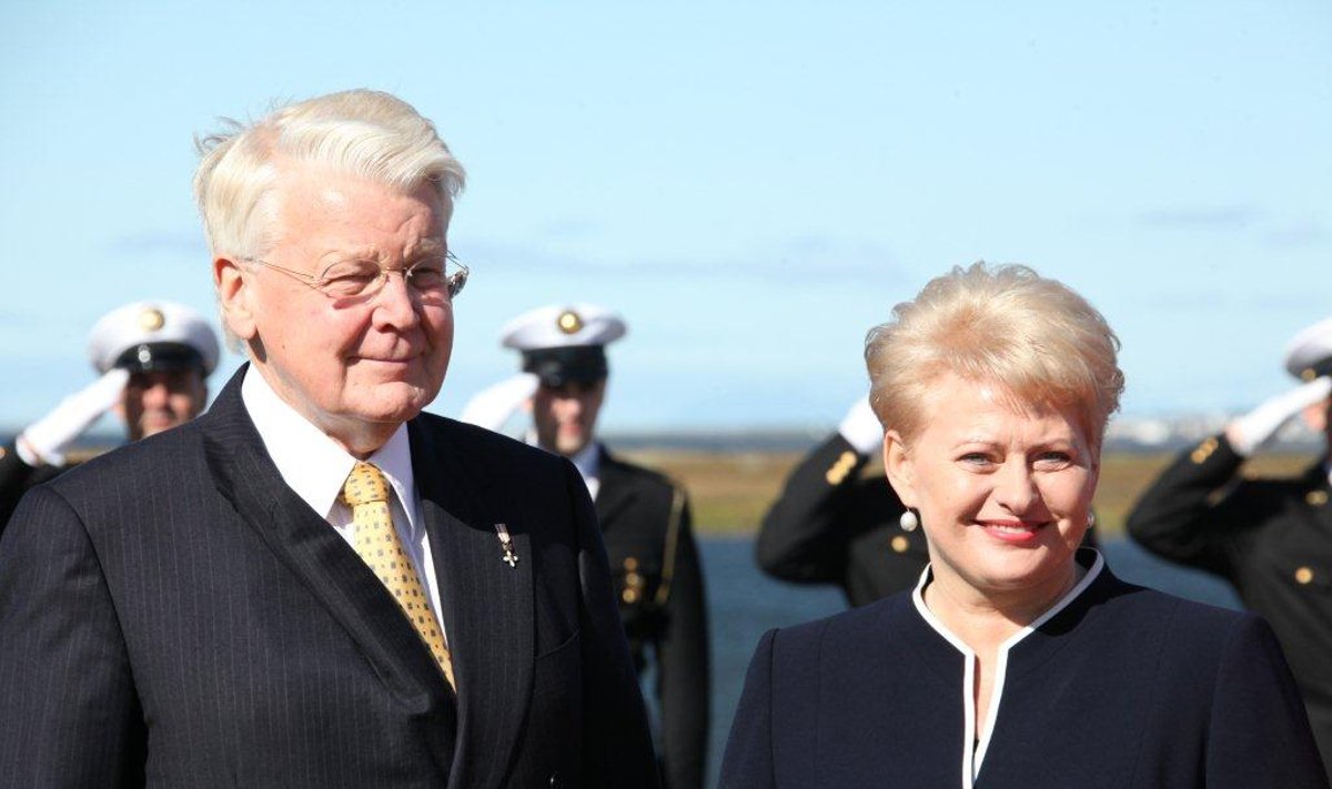 Dalia Grybauskaitė ir Olafuras Ragnaras Grimssonas