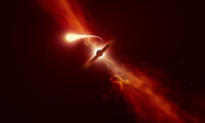 Supermasyvi juodoji skylė suardo per arti priskridusią žvaigždę