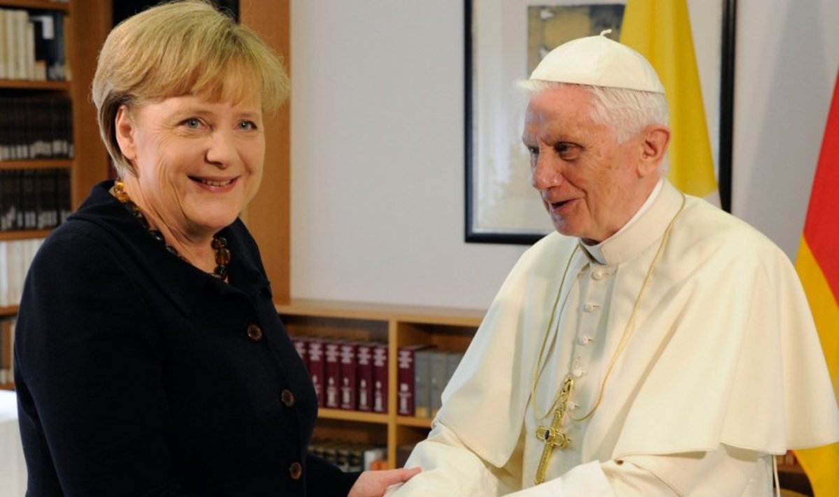 Popiežius Benediktas XVI ir Angela Merkel