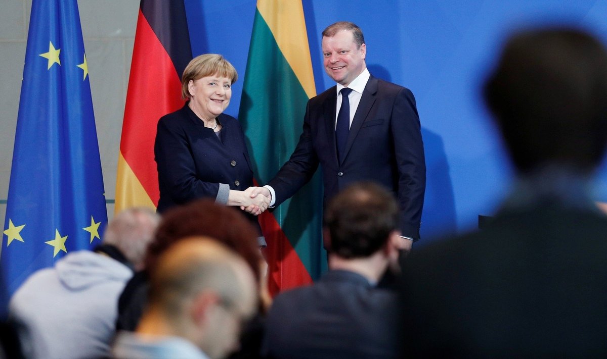 Angela Merkel ir Saulius Skvernelis