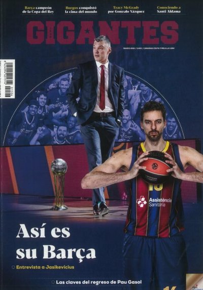 Šarūnas Jasikevičius ant "Gigantes del Basket" žurnalo viršelio