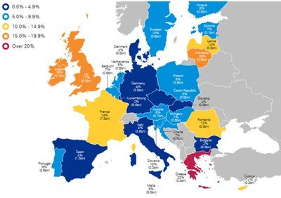 Nelegalios cigarečių rinkos dalis ES šalyse 2019