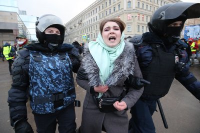 Protestai skirti palaikyto Aleksejų Navalną vyskta įvairiuose Rusijos miestuose