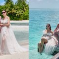 Soliaris pasidalijo ekskliuzyviniais vestuvinės fotosesijos kadrais iš Maldyvų: medaus mėnuo – itin prabangus
