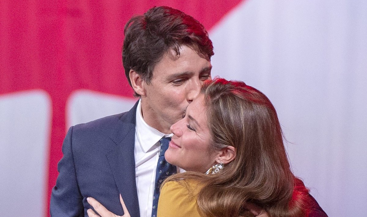 Justinas Trudeau su žmona Sophie Gregoire