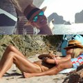 Sardinijos paplūdimyje H. Klum nuogomis krūtimis užsiropštė ant savo mylimojo