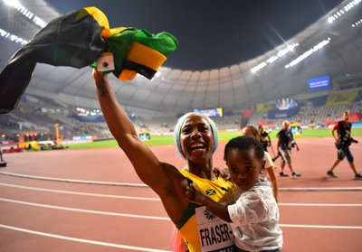 Shelly-Ann Fraser-Pryce su sūnumi