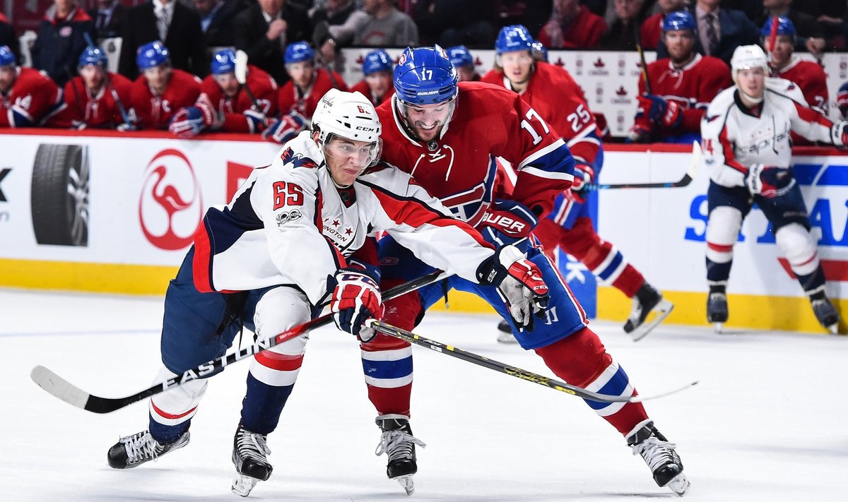 NHL, „Washington Capitals“ (šviesi apranga) - „Montreal Canadiens“ mačo akimirka
