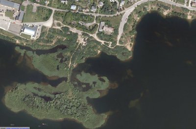 Lampėdžio ežero pakrantė ties V. Matijošaičio įmonės valdomais sklypais (istorinė nuotrauka)