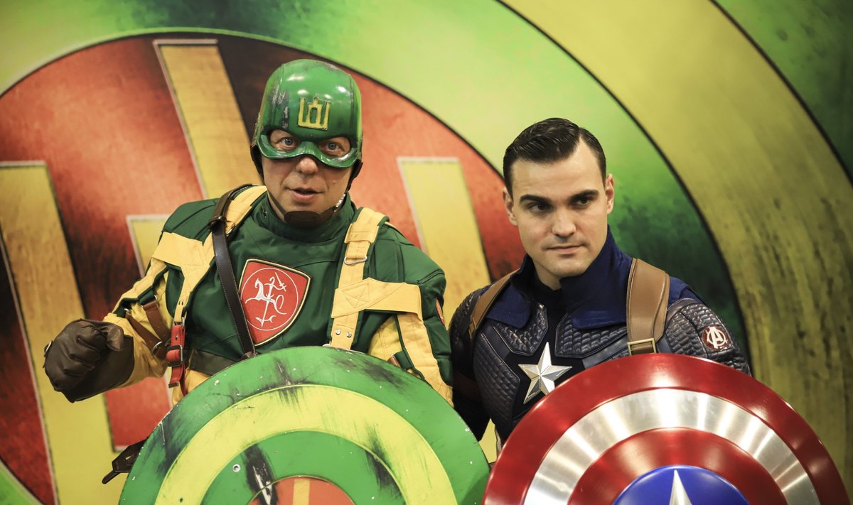 The meeting of Captain Lithuania and Captain America took place in Vilnius (nuotr. I. Budzeikaitės)