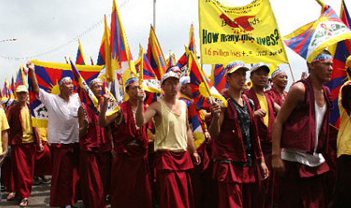 Tibeto protestuotojai