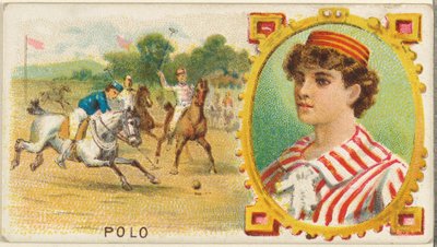 „Goodwin & Company“ kortelė su polo žaidėjais, 1889 m., Metropoliteno meno muziejaus nuotr.